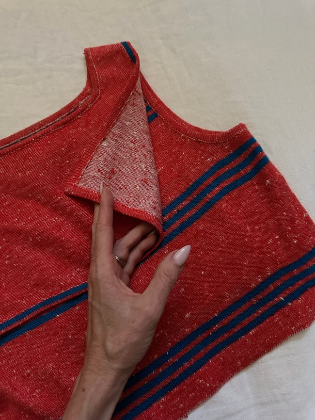 late 60s Italian knit sailor anchor 2 piece skirt set Neiman Marcus