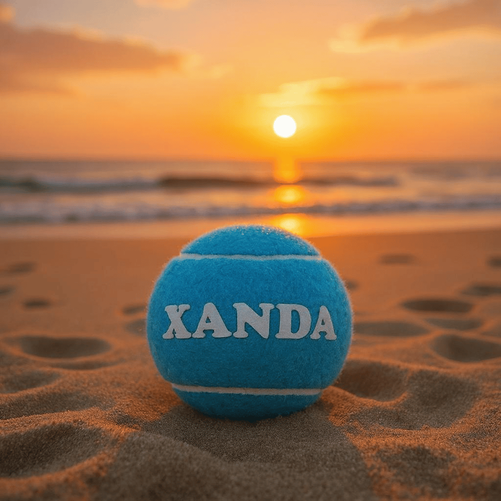 Image of Personalized Tennis Ball Toy - Blue