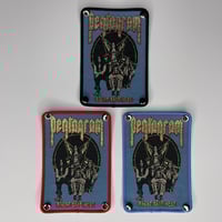 Image 1 of Pentagram - First Daze Here Woven Patch With 4 Studs Attached 