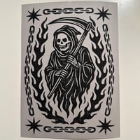 Image 5 of Grim Reaper Linocut Prints