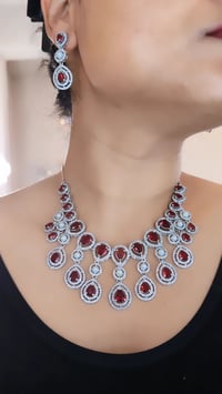 Image 2 of Paru-Stunning AD Necklace Set  with Earrings