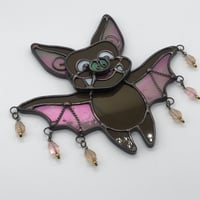 Image 4 of Iridescent Pink and Brown Bat 