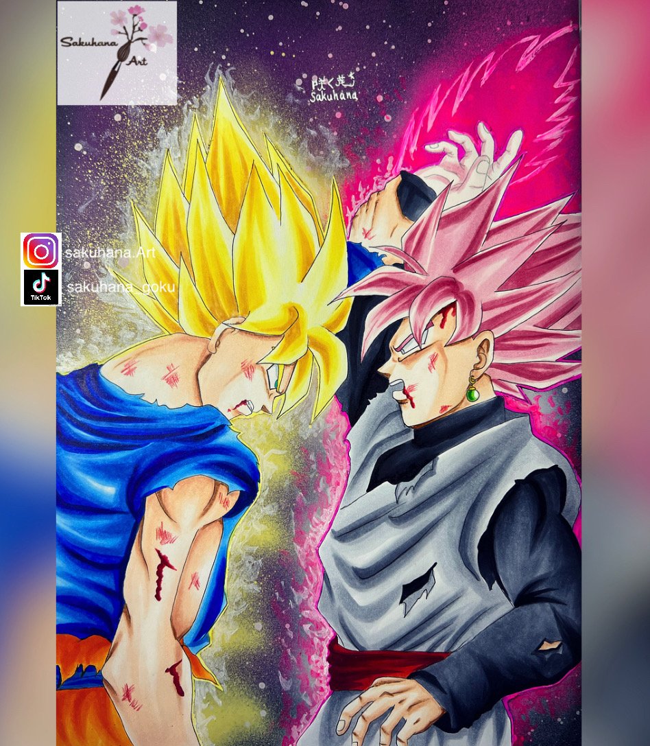 Goku Vs Goku Black Sakuhana Art 9084