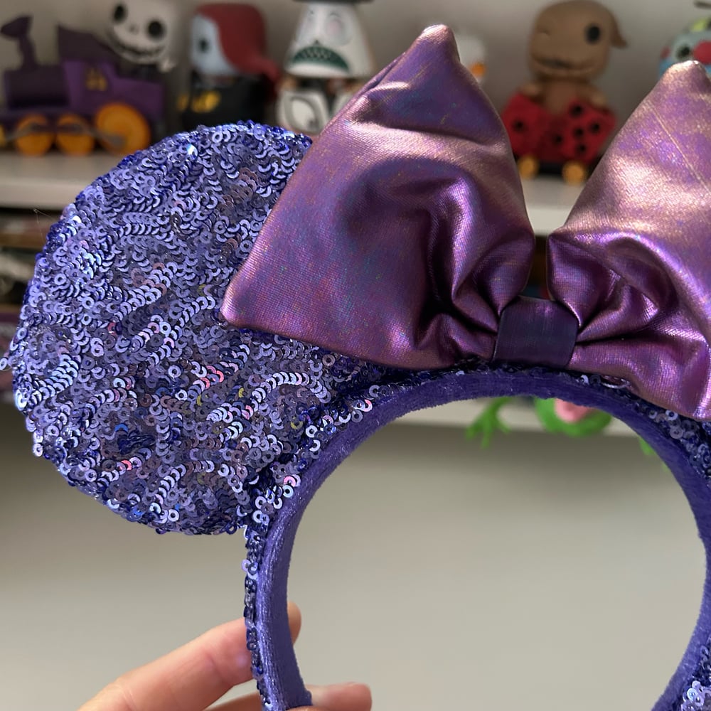 Image of SERRE TETE DISNEY MINNIE SEQUINS VIOLETTES