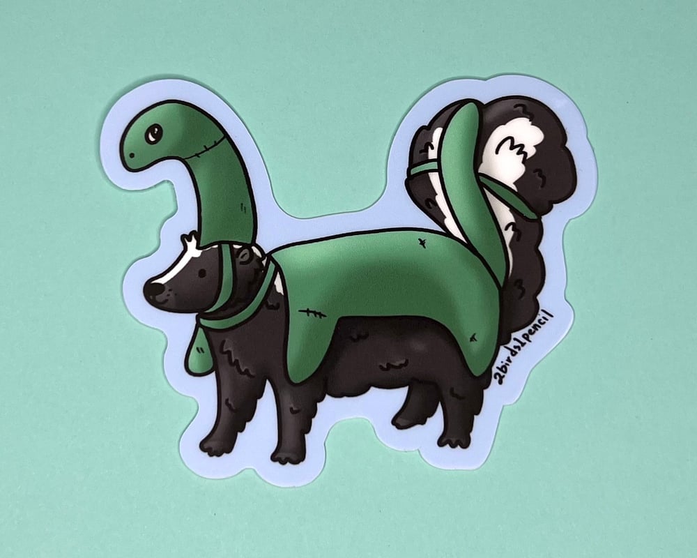 Image of Loch Ness Monster skunk vinyl sticker