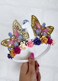 Image 4 of Colourful Butterfly Birthday Tiara crown