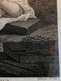 Image 5 of Antique Large Victorian framed 1700’s engraving and preserved web