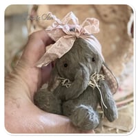 Image 11 of Etta-Mae a grey and dusty pink Handmade teacup elephant