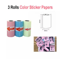 3 Rolls of Color Sticker Paper