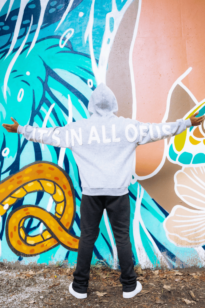 Image of “Spread Love” Zip Hoodie (Gray)