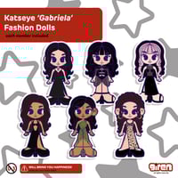 Image 2 of katseye 'gabriela' fashion doll sticker pack.