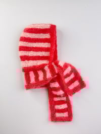 Image 5 of Sofie and Iris Striped Warm Red and Pale Pink Balabonnet