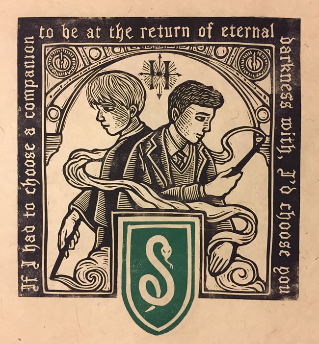 Scorpius And Albus Block Print
