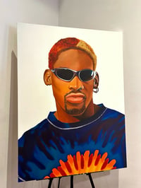 Image 2 of Dennis Rodman Original Canvas 30x40in