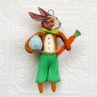 Image 1 of Gentleman Rabbit with Speckled Egg and Carrot