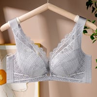 Image 1 of Women Lingerie White Lace Bras Hollow Out Ultrathin Push Up Bra Transparent Brassiere Sexy Underwear