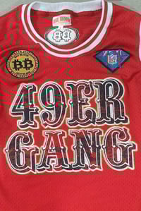 Image 4 of BLOODY GANG BASKETBALL JERSEY (Red)