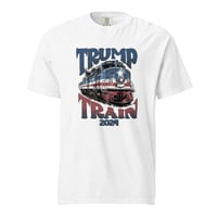 Image 2 of Trump Train Retro 2024 Unisex Garment-Dyed Heavyweight T-shirt