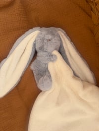 Image 1 of DOUDOU ET SON LANGE FOURTURE BLEU GRIS