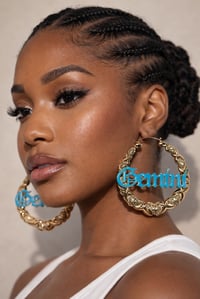 Image 5 of Zodiac Bamboo Hoop Earrings 