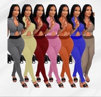 Image 1 of “Anika” Ribbed Two- Piece Zipper Set