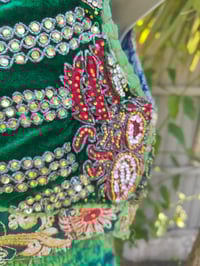 Image 13 of Mini Cropped Mykonos jewel Green- upto size 10 uk 
