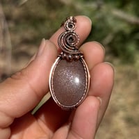 Image 4 of Peach Moonstone with Sunstone Pendant 💘✨