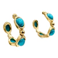 Image 1 of Turquoise Statement Hoop