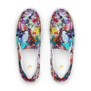 Image of "Cosmic Jazz" Women’s slip-on canvas shoes