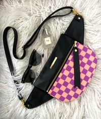 Image 1 of Sherbet checkered crossbody 