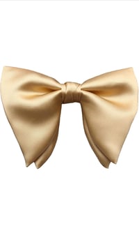 Image of Champagne Satin Oversized Bowtie