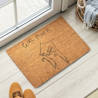 girl power Coir doormat