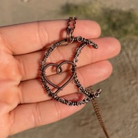 Image 1 of Copper Moon Heart Pendant 🌙💗