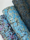 Marbled Paper Stone Pattern on Blue - 1/2 sheets