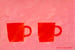 Image of Red Cups on Pink