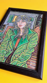 Image 2 of 'SITTING, WAITING, WISHING' original illustration (A4, frame incl.)