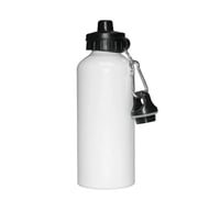 Image 3 of 6PCS/Lot 400/500/600/750ml White Blank Sublimation Water Bottle with Carabiner Aluminum Leakproof Ke