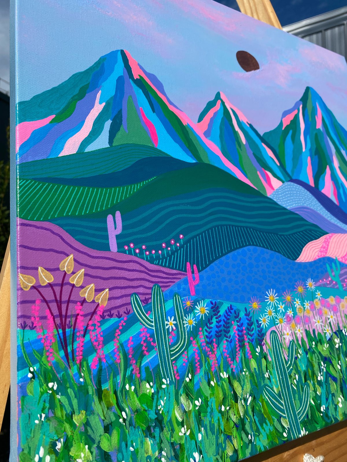 NEW ✨ Original Artwork - A Place Of Calm 46 x 46cms | Abbys-Artistry