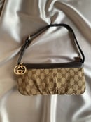Image 1 of Gucci monogram charm bag with gold hardware 