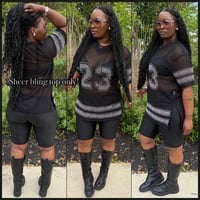 Image 1 of Khloe sheer bling mesh top
