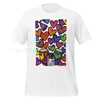 Image 5 of LOVEDCGOGO "LOVE HEARTS CRANK" Unisex T-shirt (see color options)