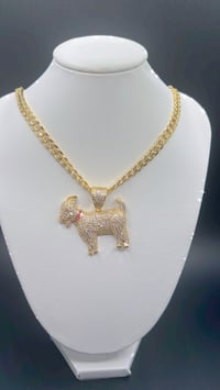 Image 1 of GOLD DIAMOND GOAT NECKLACE