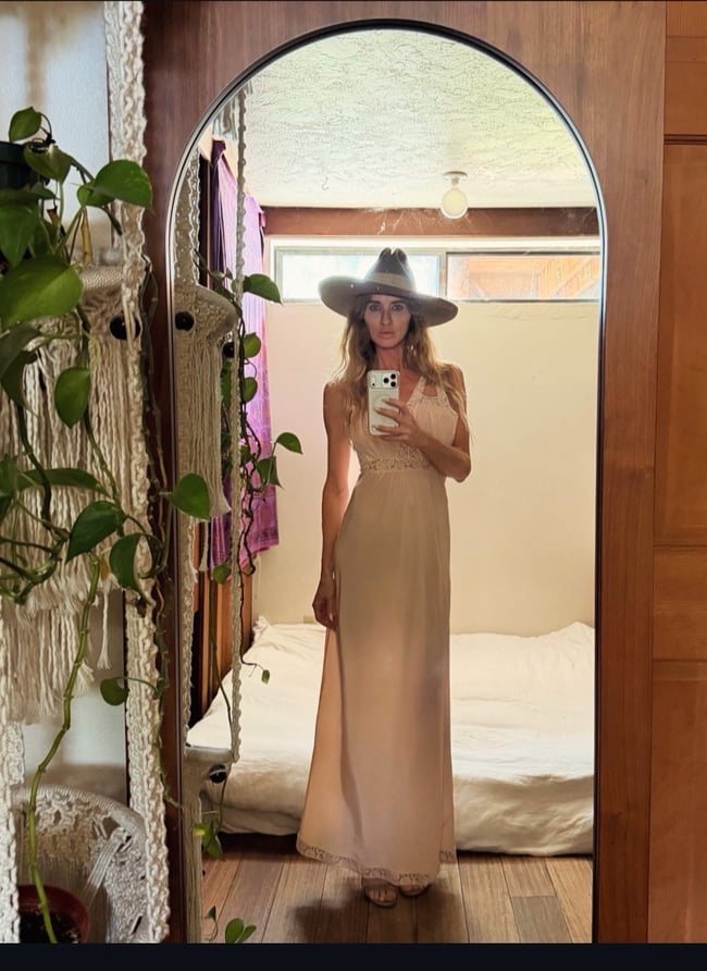 1930s pale pink silk dress embroidery lace 20s