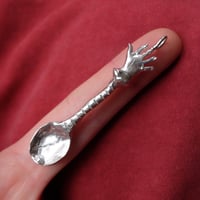 Image 3 of Demon/hand spoon in silver