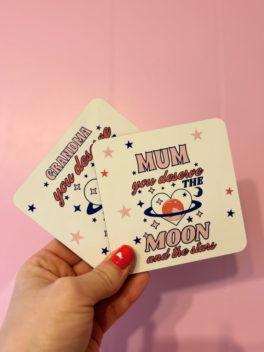 Image of You Deserve The Moon And The Stars mug and coaster set