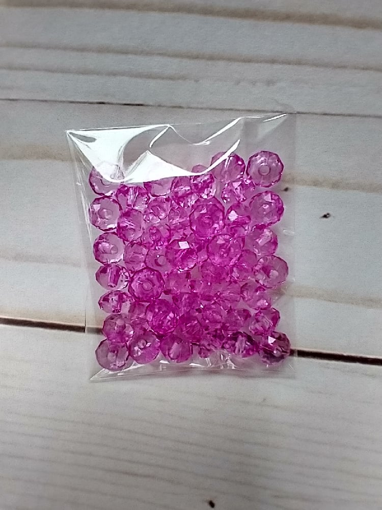 Image of Purple Faceted Rondell Beads