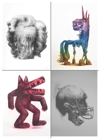 Image 4 of Offre / Kombo HB black trace book, prints & silkscreen prints