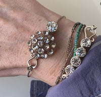 Image 3 of "Stellar" All Silver Button Bracelet