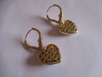 Image 3 of Kate Middleton Duchess of Cambridge Inspired Replikate Heart Leaf Drop Earrings