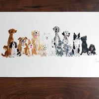 Image 1 of ORIGINAL ARTWORK - Gradient Line Up -  50x25cm